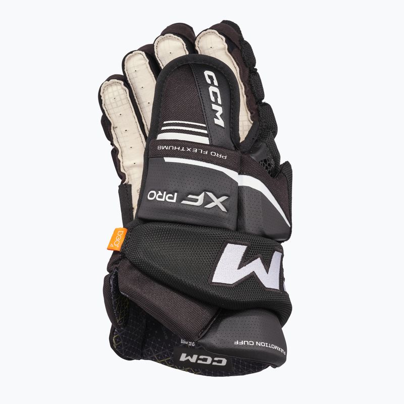 CCM Tacks XF Pro SR jégkorong kesztyű fekete/fehér 3