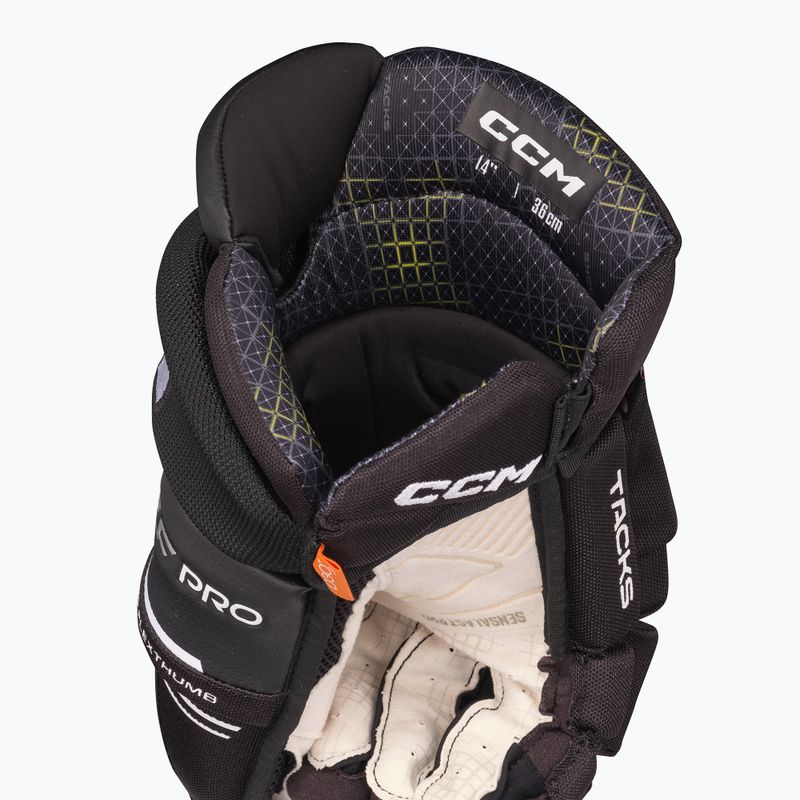 CCM Tacks XF Pro SR jégkorong kesztyű fekete/fehér 4