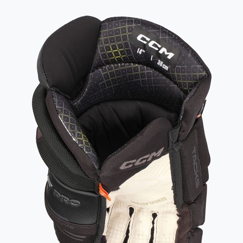 CCM Tacks XF Pro SR hokikesztyű fekete/szürke 3