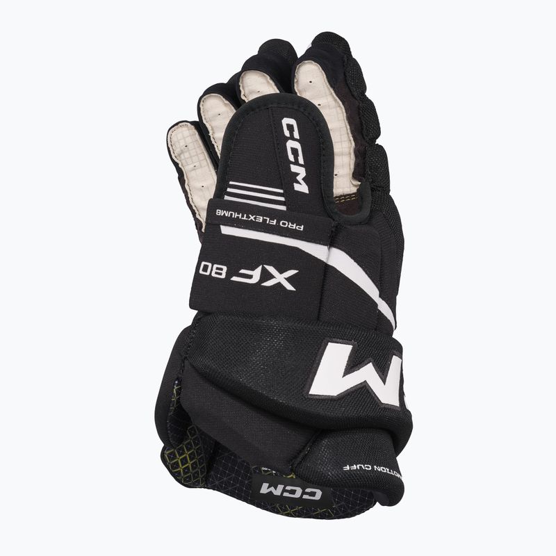 CCM Tacks XF80 SR fekete/fehér hokikesztyű 3