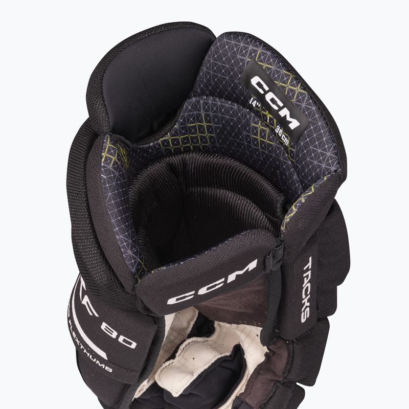 CCM Tacks XF80 SR fekete/fehér hokikesztyű 4