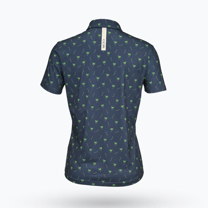 Női galléros póló CCM Golf Polo Palms dark mint 2