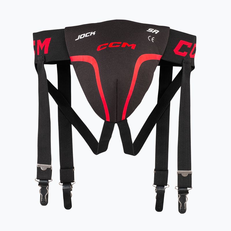 Gyerek suszpenzor CCM Jock Combo YTH black/red