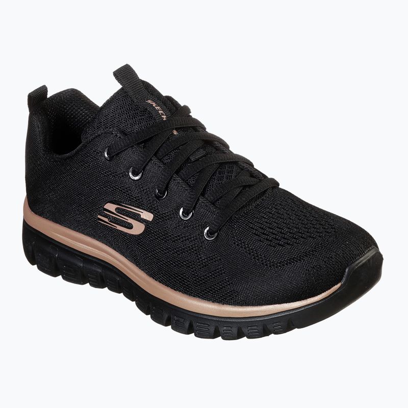 SKECHERS Graceful Get Connected női cipő fekete/rózsaarany 8