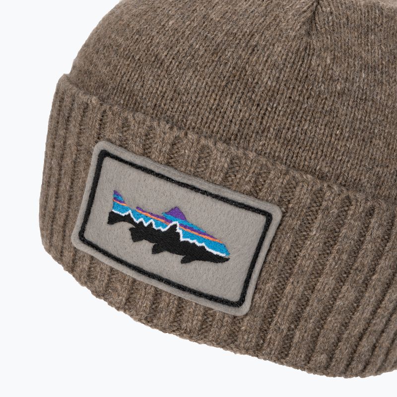 Patagonia Brodeo Beanie fitz roy pisztráng folt/ash tan trekking sapka 4