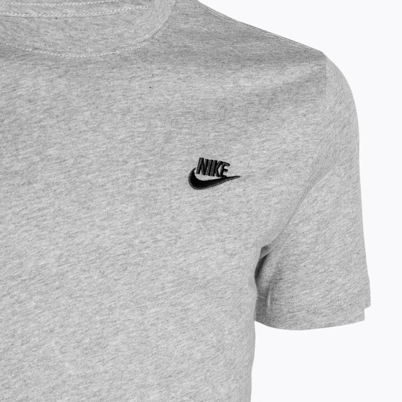 Férfi póló Nike Sportswear Club dark grey heather/black 3