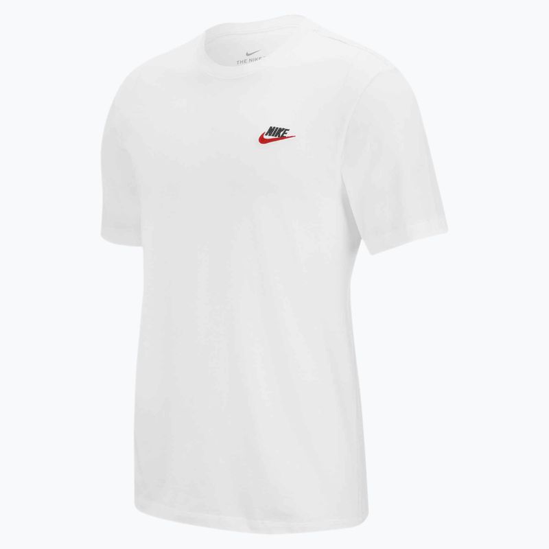 Férfi Nike Sportswear Club póló fehér/fekete/egyetemi piros 5