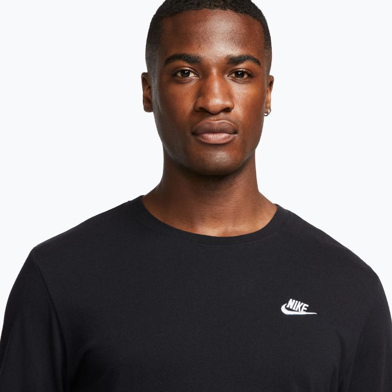 Férfi hosszú ujjú póló Nike Sportswear Club black/white 4