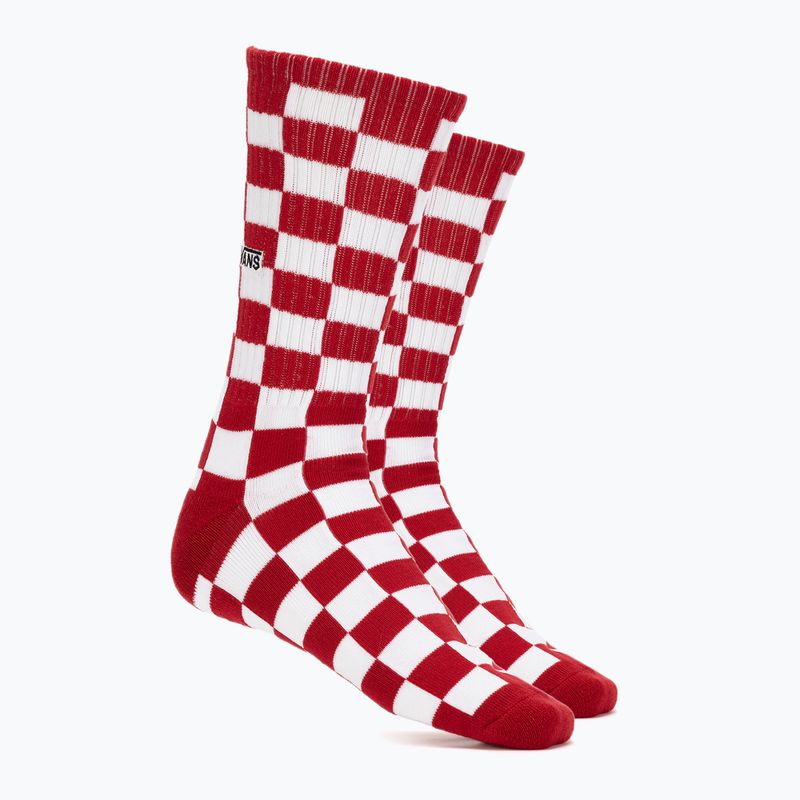 Férfi zokni Vans Checkeboard Crew II red/white checkerboard