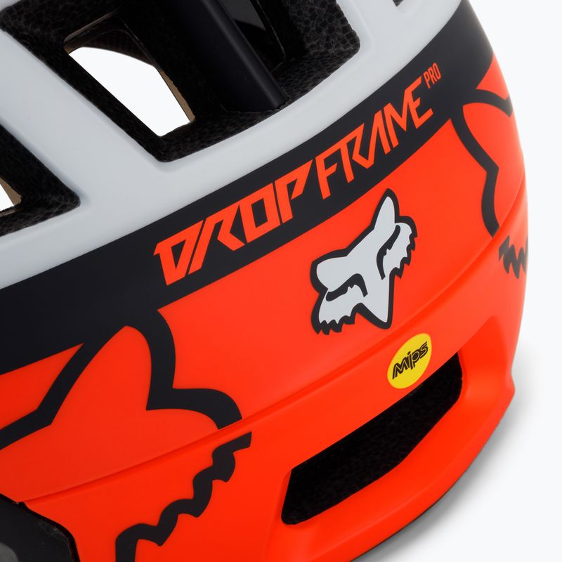FOX kerékpáros sisak Dropframe Pro Dvide narancssárga-fekete 29396 7