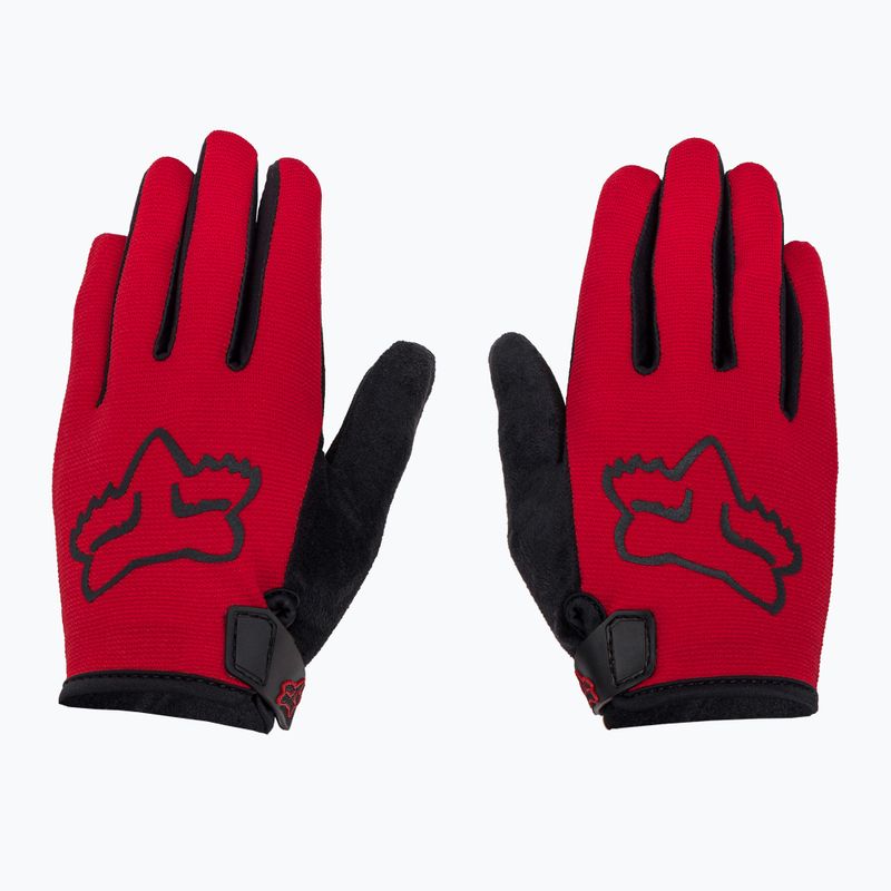 FOX Ranger gyermek kerékpáros kesztyű fekete/piros 27389 3