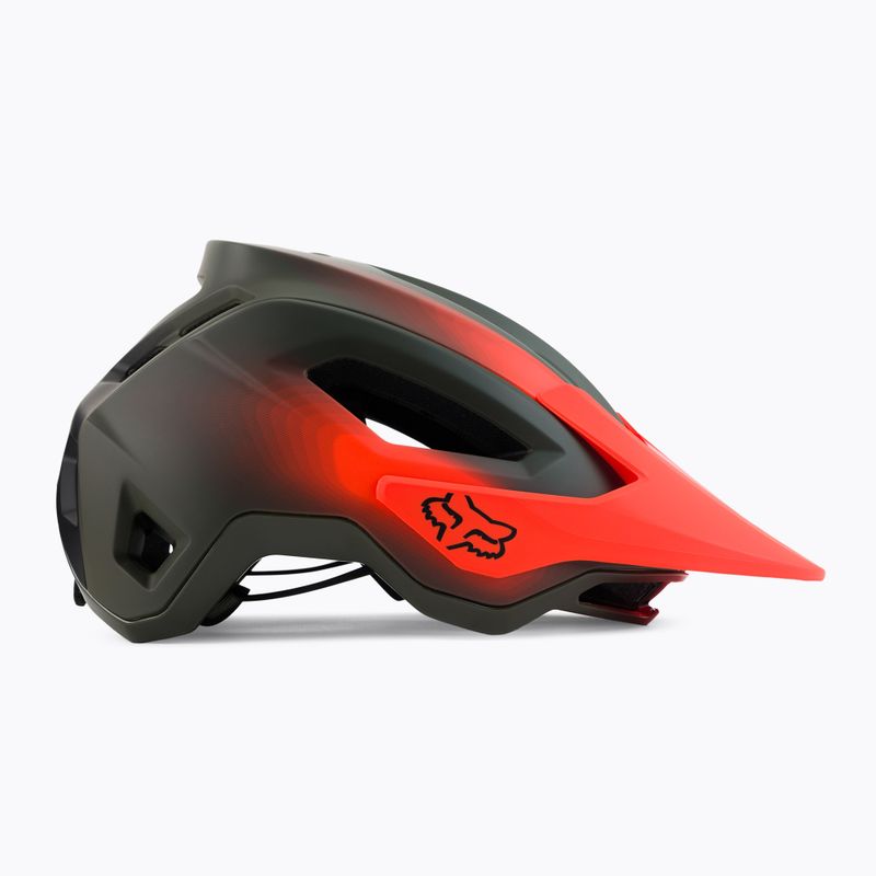 FOX Speedframe Pro Fade kerékpáros sisak zöld-narancs 29463_099_L 3