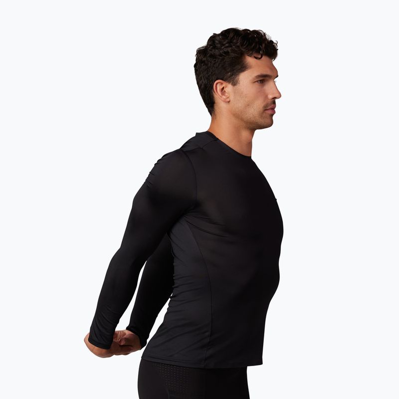 Férfi kerékpáros hosszú ujjú póló Fox Racing Tecbase black 3