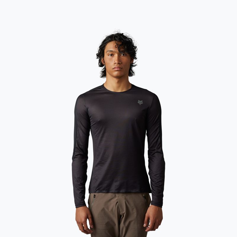 Férfi kerékpáros hosszú ujjú Fox Racing Flexair Ascent fekete