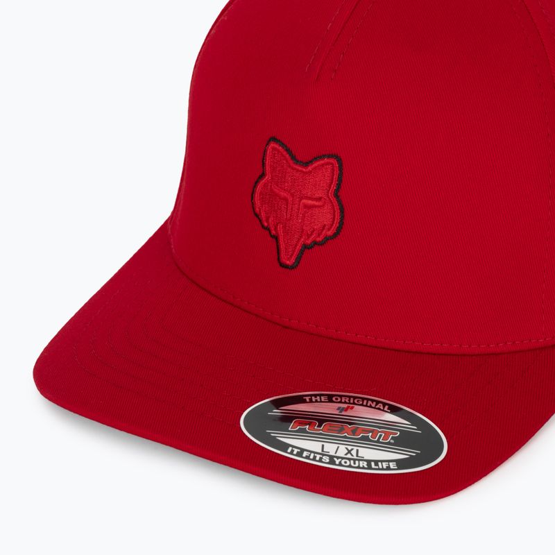 Baseballsapka Fox Racing Fox Head Flexfit flame red 3