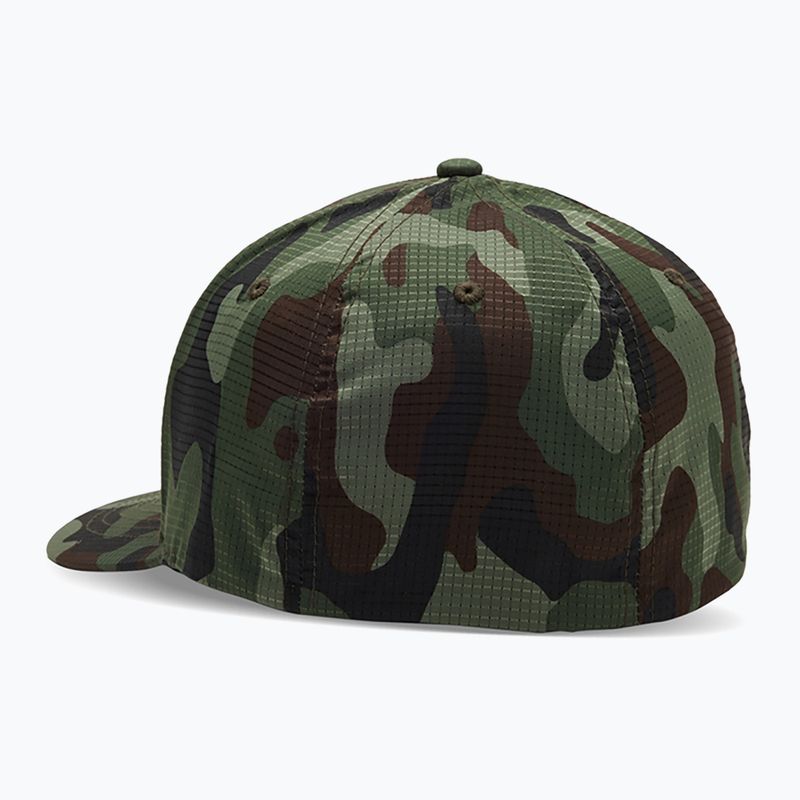 Férfi Fox Racing Fox Head Camo Tech Flexfit zöld terepszínű baseball sapka 2