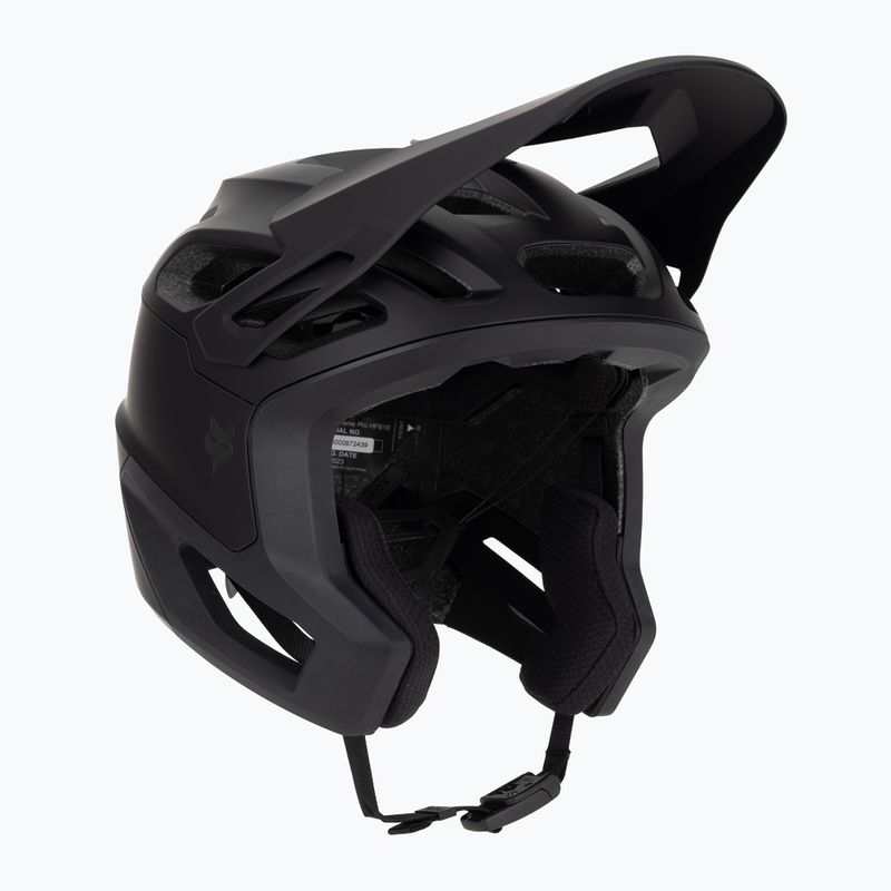 Fox Racing Dropframe Pro matt fekete kerékpáros sisak 8