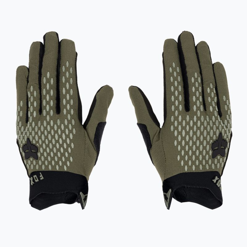 Férfi kerékpáros kesztyű Fox Racing Defend olive green 3