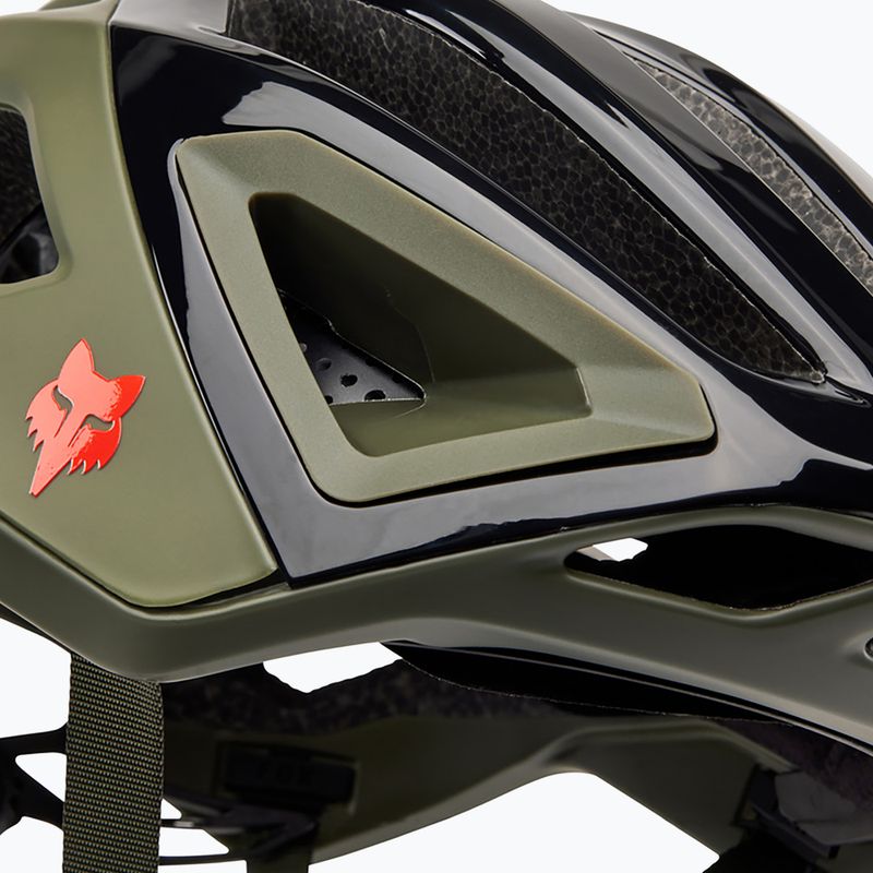 Fox Racing Crossframe Pro Ashr olívazöld kerékpáros sisak 12