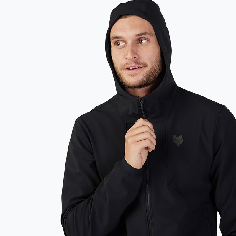 Férfi kerékpáros pulóver Fox Racing Ranger Tűz Hoodie fekete 2