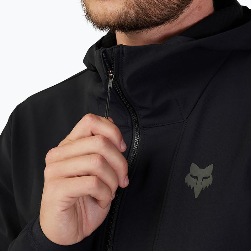 Férfi kerékpáros pulóver Fox Racing Ranger Tűz Hoodie fekete 3