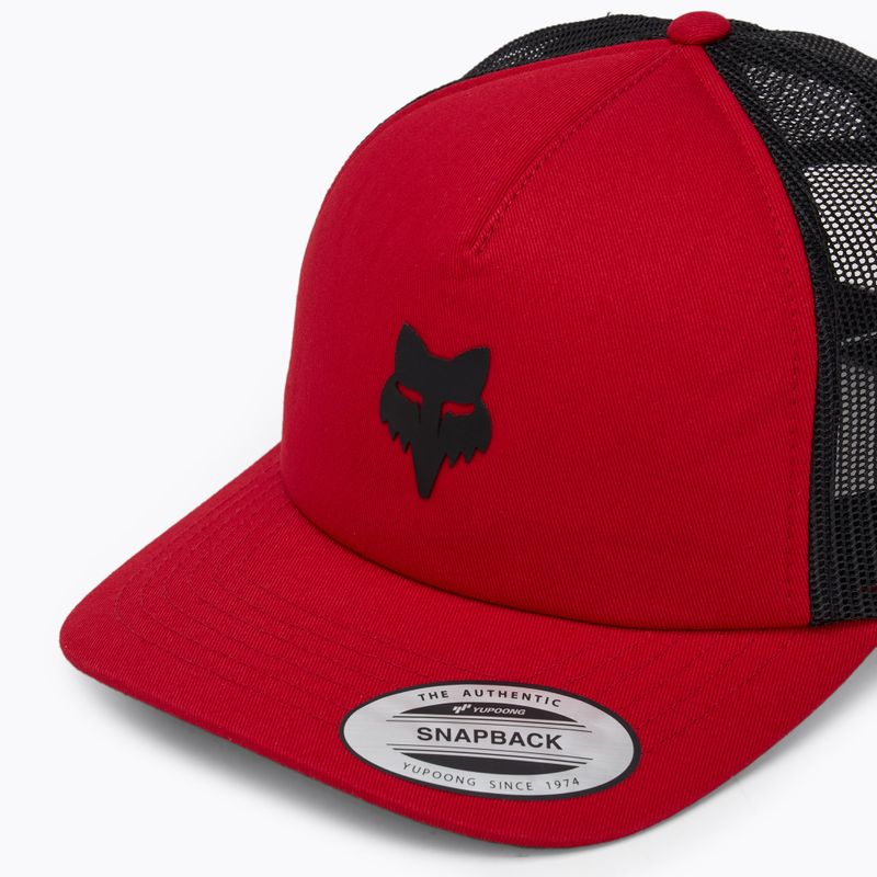 Fox Racing Fox Head Trucker lángoló piros baseball sapka 3