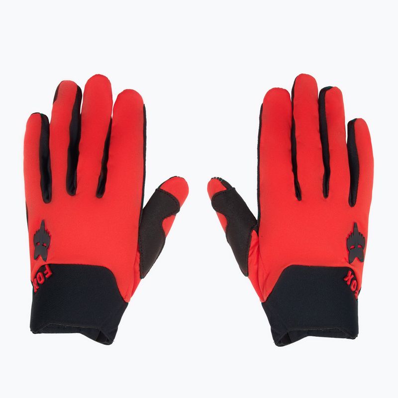 Férfi kerékpáros kesztyű Fox Racing Defend Wind Offroad fluorescent red 2