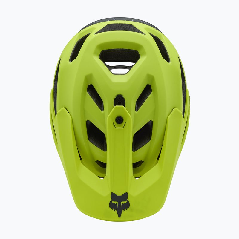 Fox Racing Dropframe Pro Runn fluoreszkáló sárga kerékpáros sisak 5