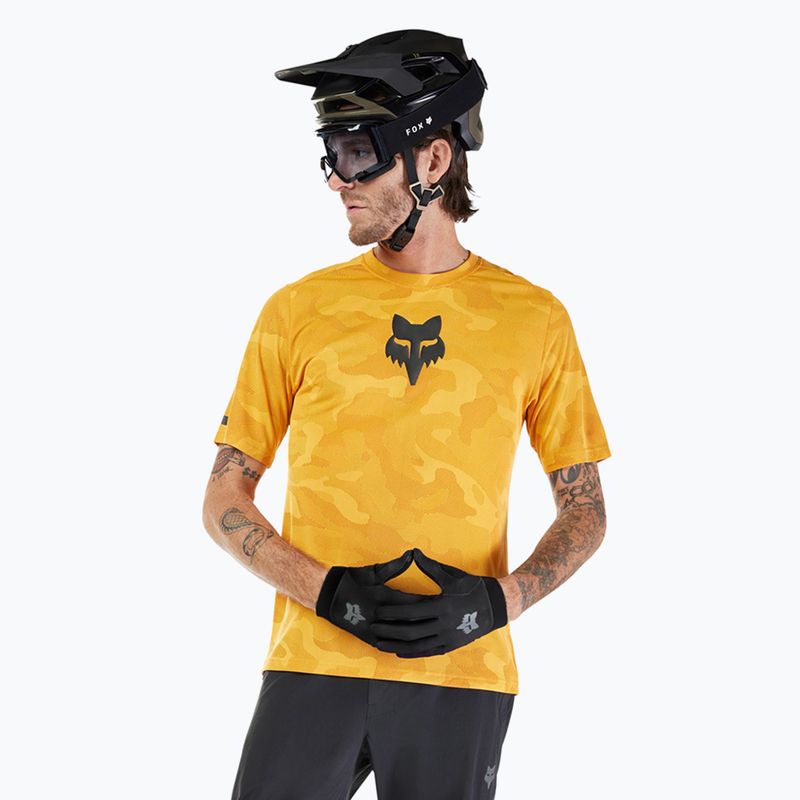 Férfi kerékpáros mez Fox Racing Ranger Ranger Tru Dri mandarin