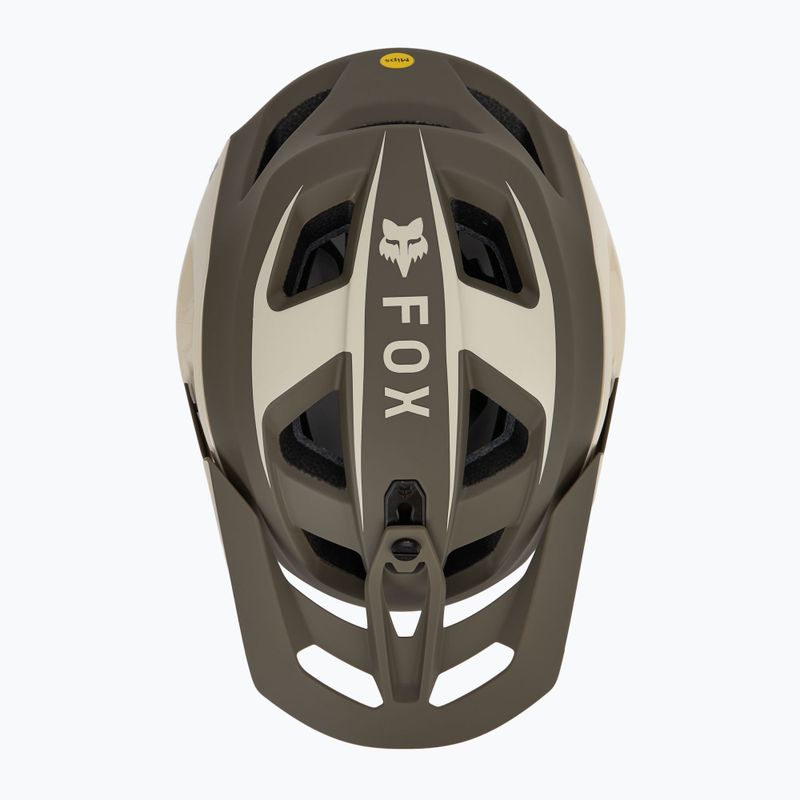 Fox Racing Speedframe Pro Defy krémszínű kerékpáros sisak 5