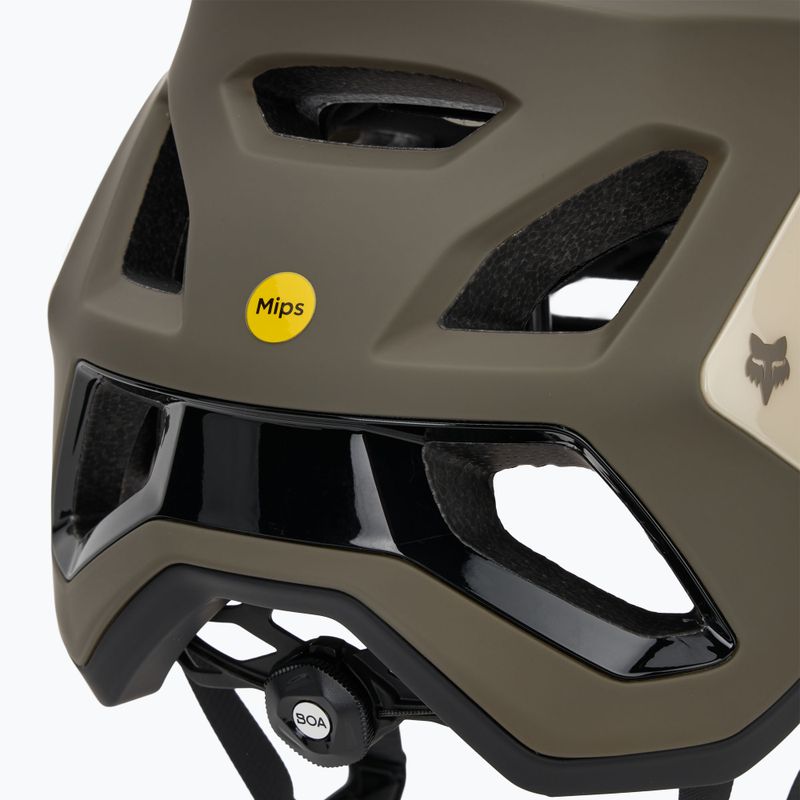 Fox Racing Speedframe Pro Defy krémszínű kerékpáros sisak 8