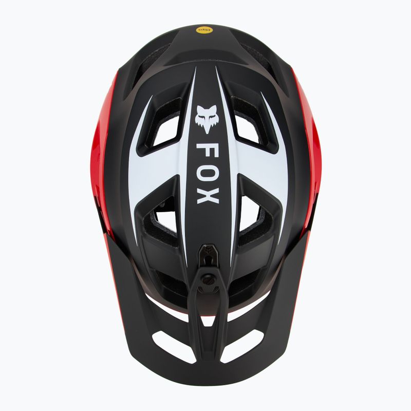 Fox Racing Speedframe Pro Defy fluoreszkáló piros kerékpáros sisak 5