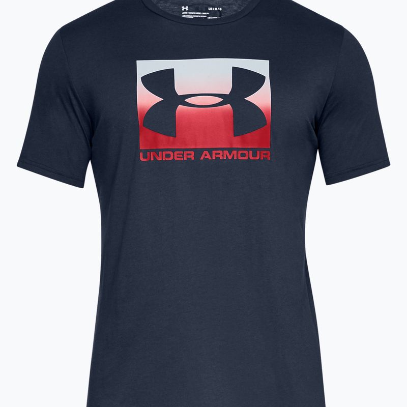 Férfi Under Armour Boxed Sportstyle edzőpóló tengerészkék 1329581-408 5