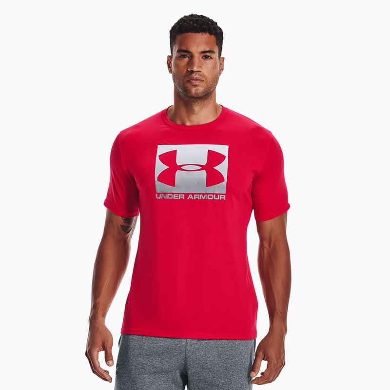 Férfi póló Under Armour Boxed Sportstyle red/steel