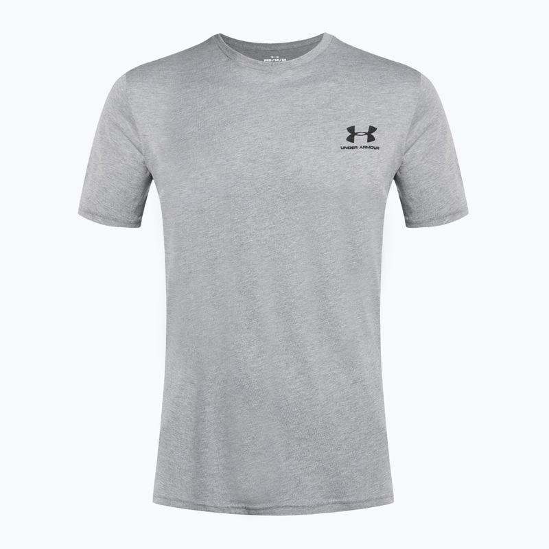 Férfi Under Armour Sportstyle Left Chest SS steel light heather/fekete edzőpóló 4