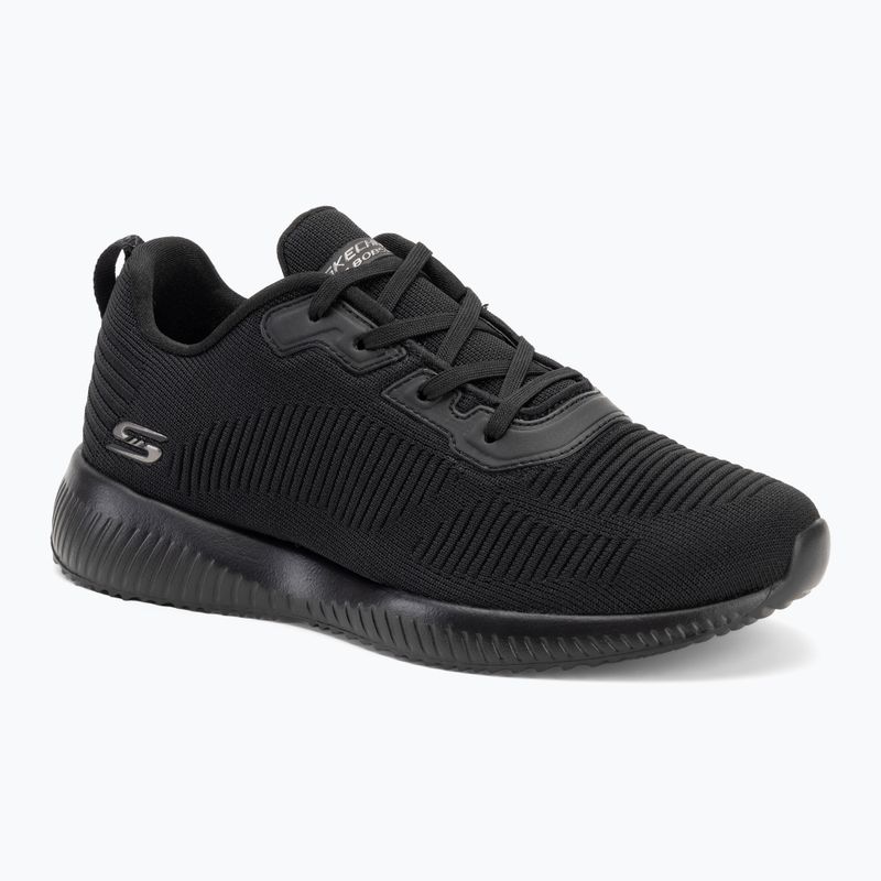 Női SKECHERS Bobs Sport Squad Tough Talk fekete cipők