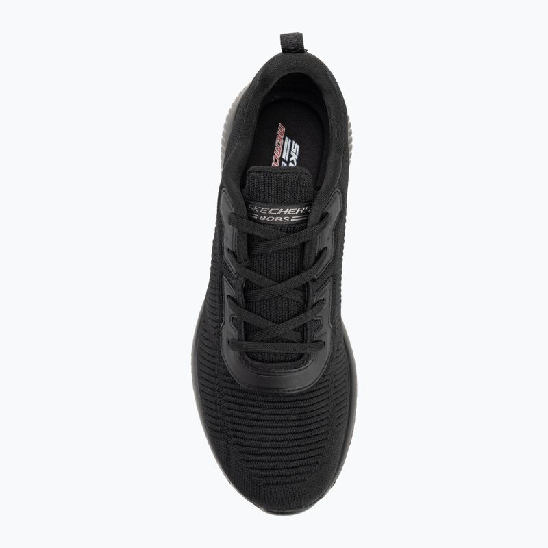 Női SKECHERS Bobs Sport Squad Tough Talk fekete cipők 5