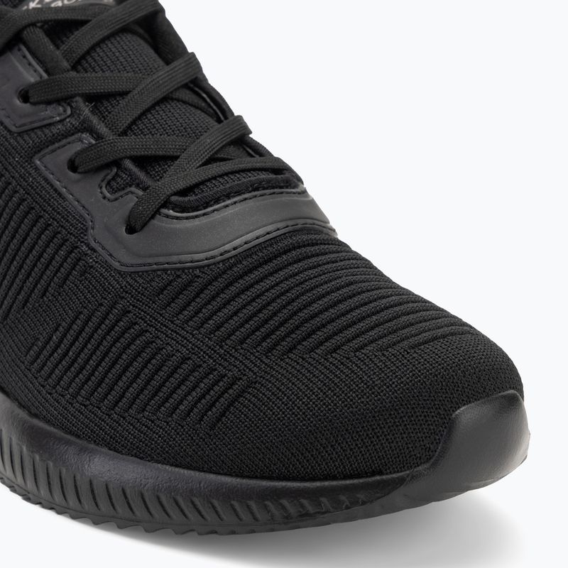 Női SKECHERS Bobs Sport Squad Tough Talk fekete cipők 7