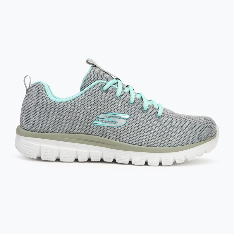 SKECHERS Graceful Twisted Fortune női edzőcipő szürke/mint 2