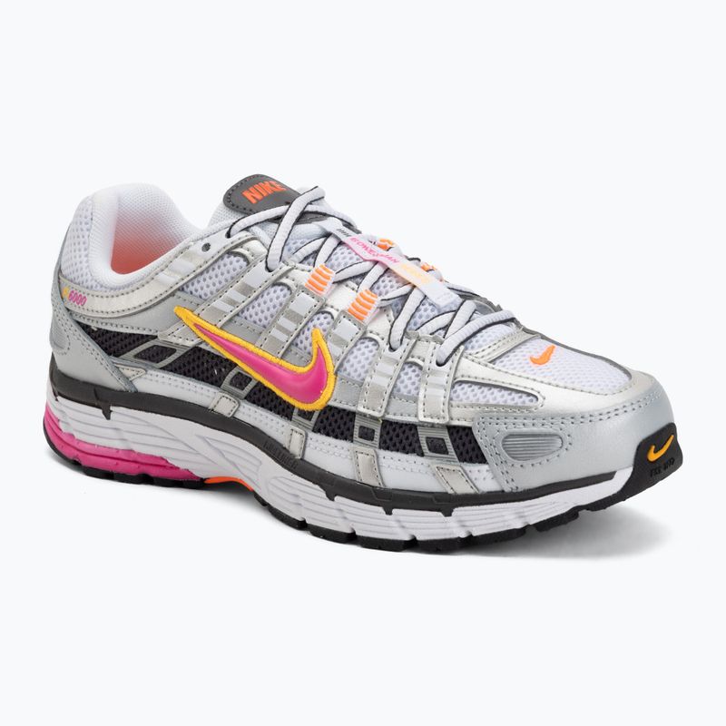 Női cipők Nike P-6000 white/metallic platinum/laser fuchsia