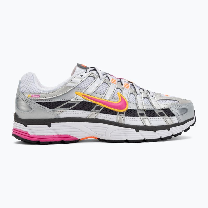 Női cipők Nike P-6000 white/metallic platinum/laser fuchsia 2