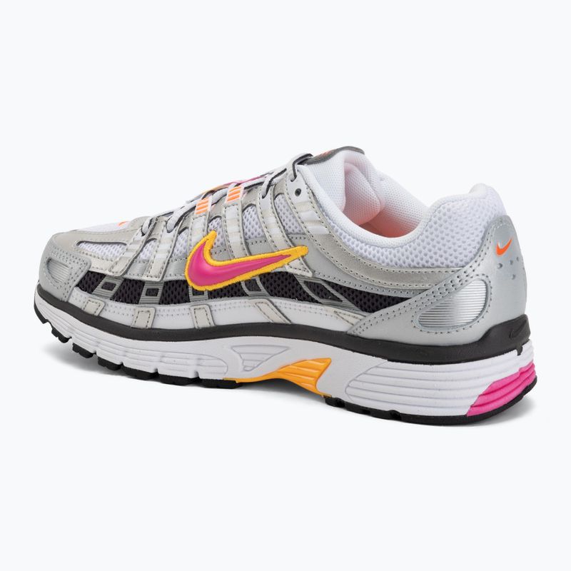 Női cipők Nike P-6000 white/metallic platinum/laser fuchsia 3