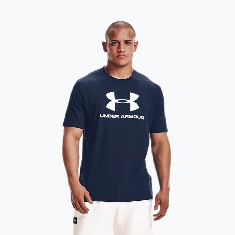 Under Armour UA Sportstyle Logo SS férfi edzőpóló tengerészkék 1329590 3