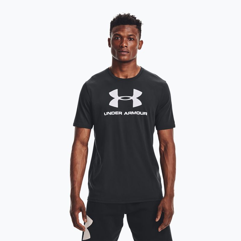 Under Armour UA Sportstyle Logo SS férfi edzőpóló fekete 1329590