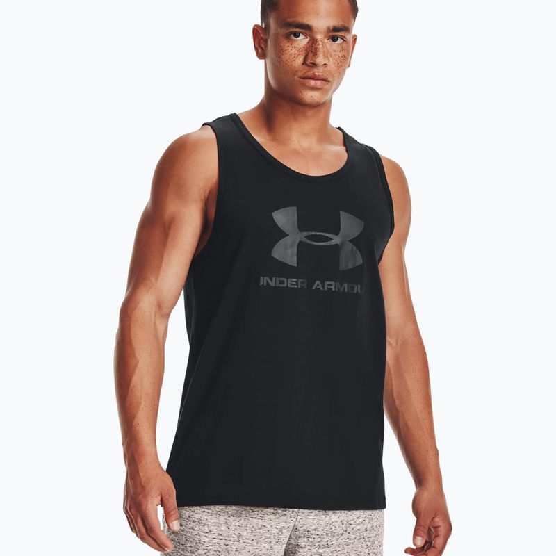 Férfi Under Armour Sportstyle Logo edzőtank fekete 1329589 3