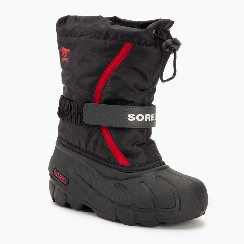 Sorel Flurry Dtv gyermek hócsizma fekete/világos piros