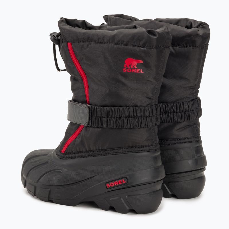 Sorel Flurry Dtv gyermek hócsizma fekete/világos piros 3