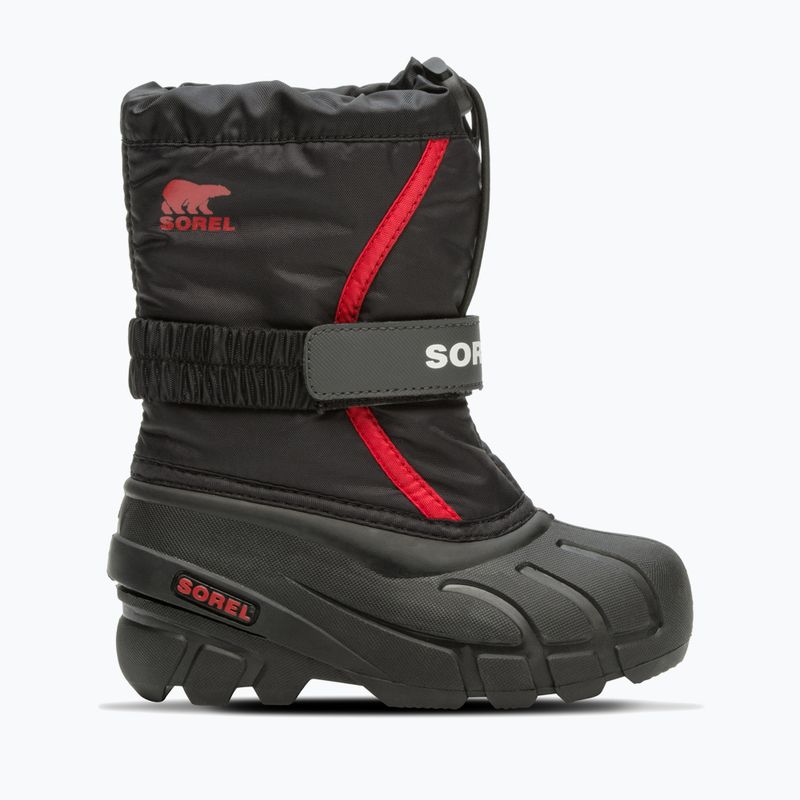 Sorel Flurry Dtv gyermek hócsizma fekete/világos piros 7