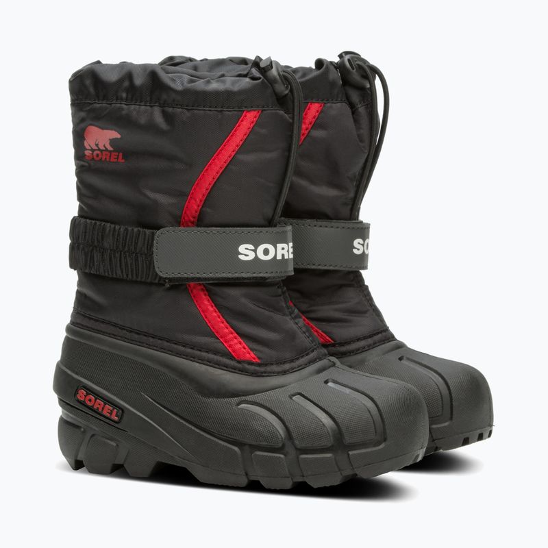 Sorel Flurry Dtv gyermek hócsizma fekete/világos piros 9