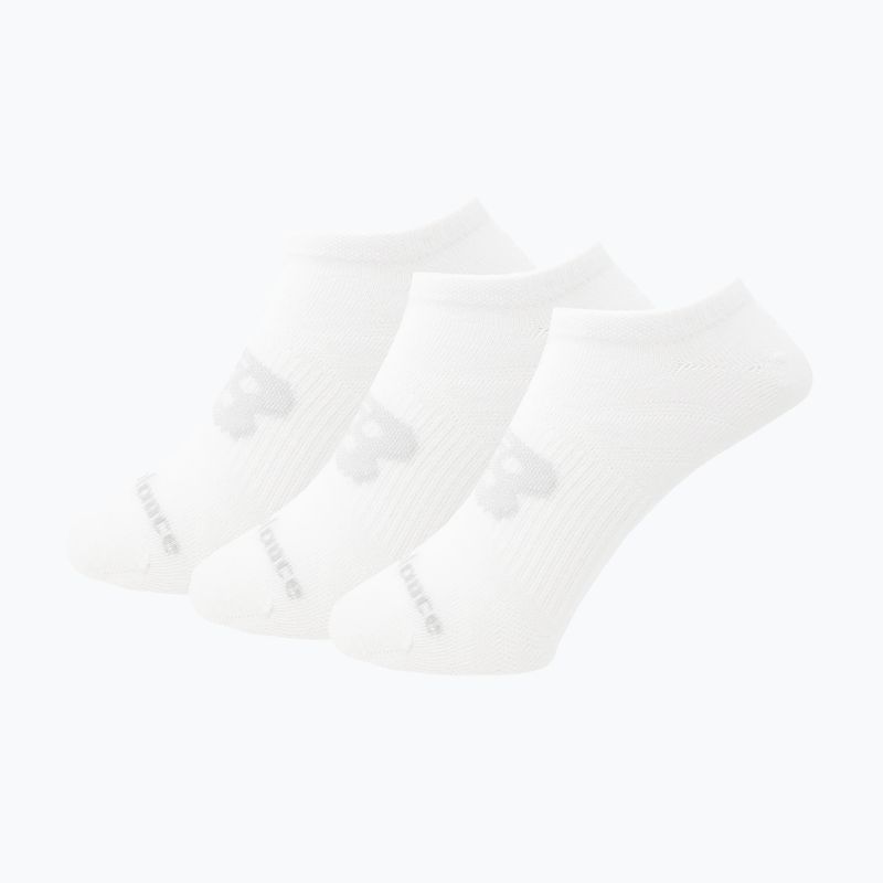 New Balance Flat Knit No Show zokni 3 pár fehér